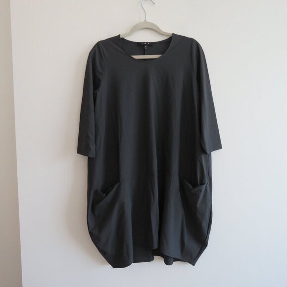 JASON Portofino Pocket Tunic Top in Dark Gray Lagenlook Minimalist - Size S - Picture 2 of 16